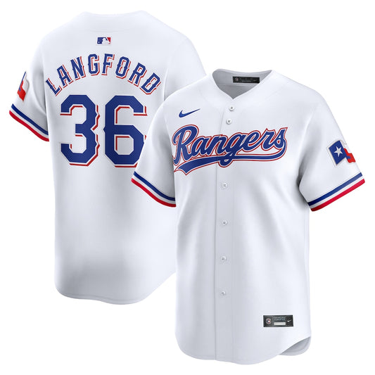 Wyatt Langford Texas Rangers Nike Home Replica Player Jersey - White