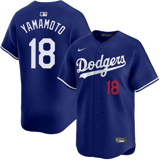 Yoshinobu Yamamoto Los Angeles Dodgers Nike Alternate Limited Player Jersey - Royal