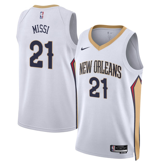 Yves Missi New Orleans Pelicans Nike Swingman Association Jersey - White