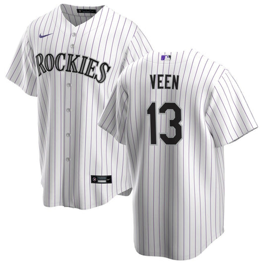 Zac Veen Colorado Rockies Nike Home Replica Player Jersey - White