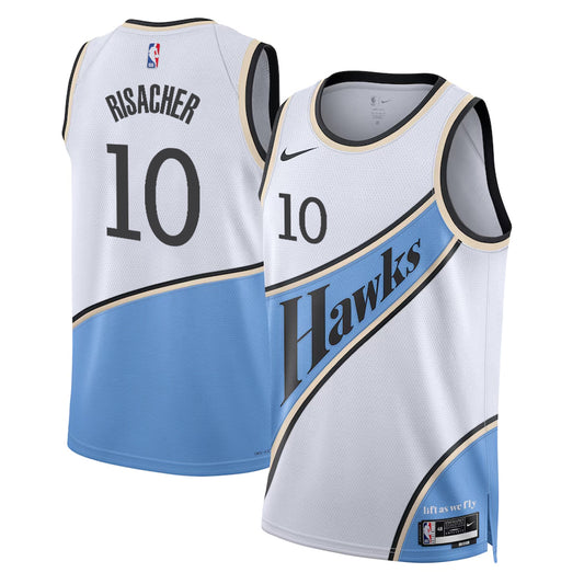 Zaccharie Risacher Atlanta Hawks 2024/2025 Nike Swingman City Jersey - White
