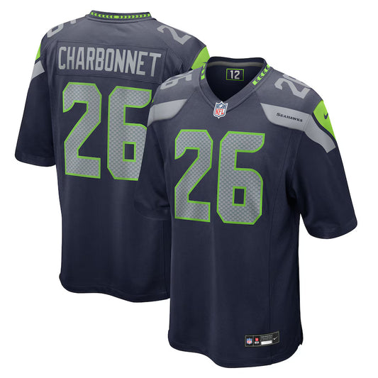 Zach Charbonnet Seattle Seahawks Nike Game Player Jersey - College Navy