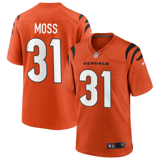 Zack Moss Cincinnati Bengals Nike Alternate Game Player Jersey - Orange