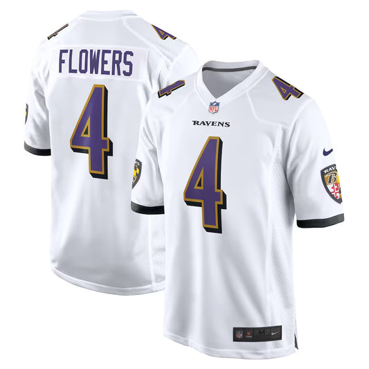 Zay Flowers Baltimore Ravens Nike Game Player Jersey - White